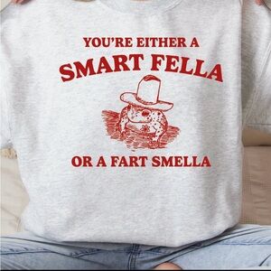 Red and Gray Cowboy Graphic Sweatshirt